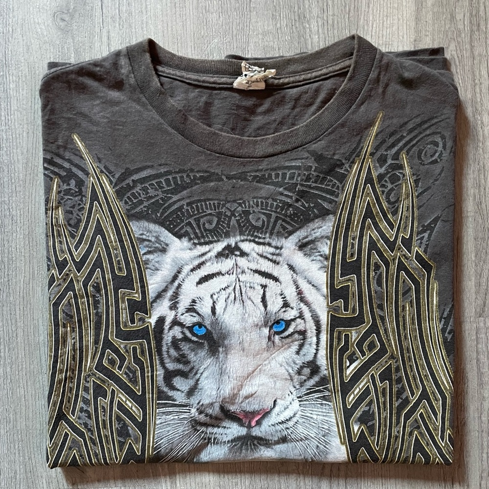 Animal Planet White Tiger T Shirt Size XL